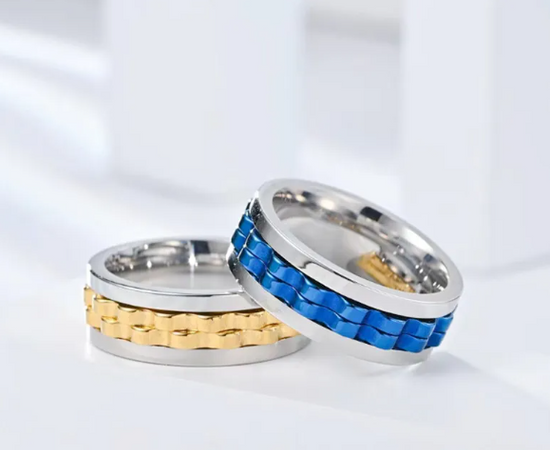 Titanium Steel Fidget Gear Ring