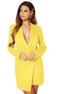 Chic Asymmetric Blazer Dress