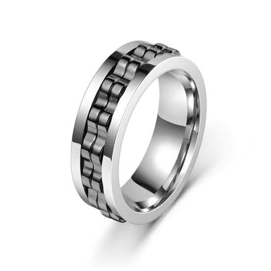 Titanium Steel Fidget Gear Ring