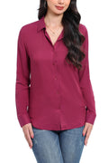 Silky Soft Women's Button-Down Shirt - Breathable & Stretch Fit