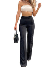 SleekWear Women's High Waist Flare Dress Pants