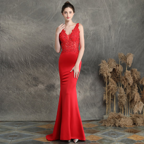 Elegant Beaded Bridal Toast Gown