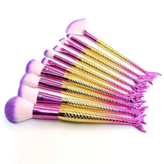 Mermaid Makeup Brush Set - Beauty Tools and Accessories