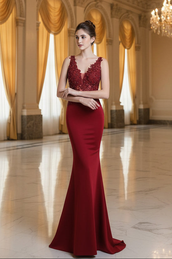 Elegant Beaded Bridal Toast Gown