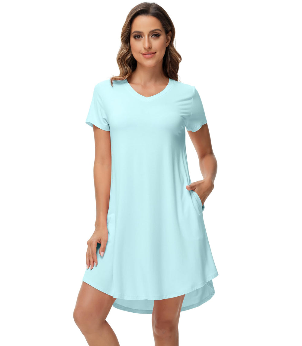 Bamboo Bliss Short Sleeve Nightgown for Women