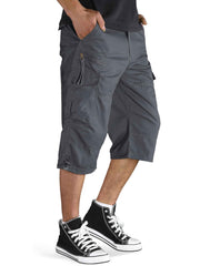 TACVASEN Men's Utility Cargo Capri Shorts with 7 Pockets