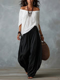 Chic Women's Off-Shoulder Outfit Set for Effortless Style