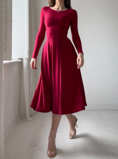 women’s elegant long sleeve dress – Formal Style