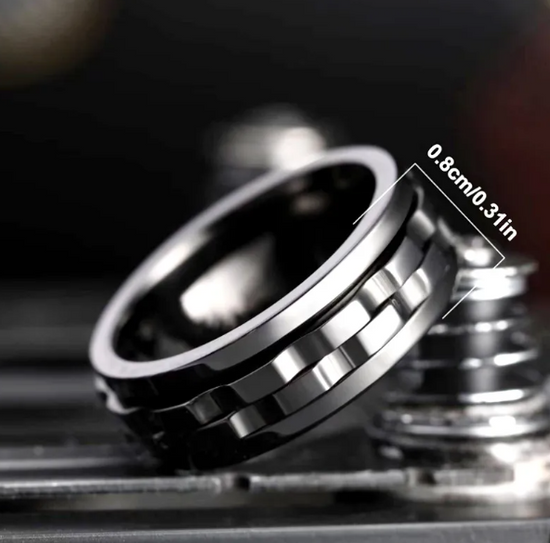 Titanium Steel Fidget Gear Ring
