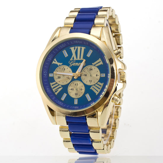 Luxury Geneva Steel Watch