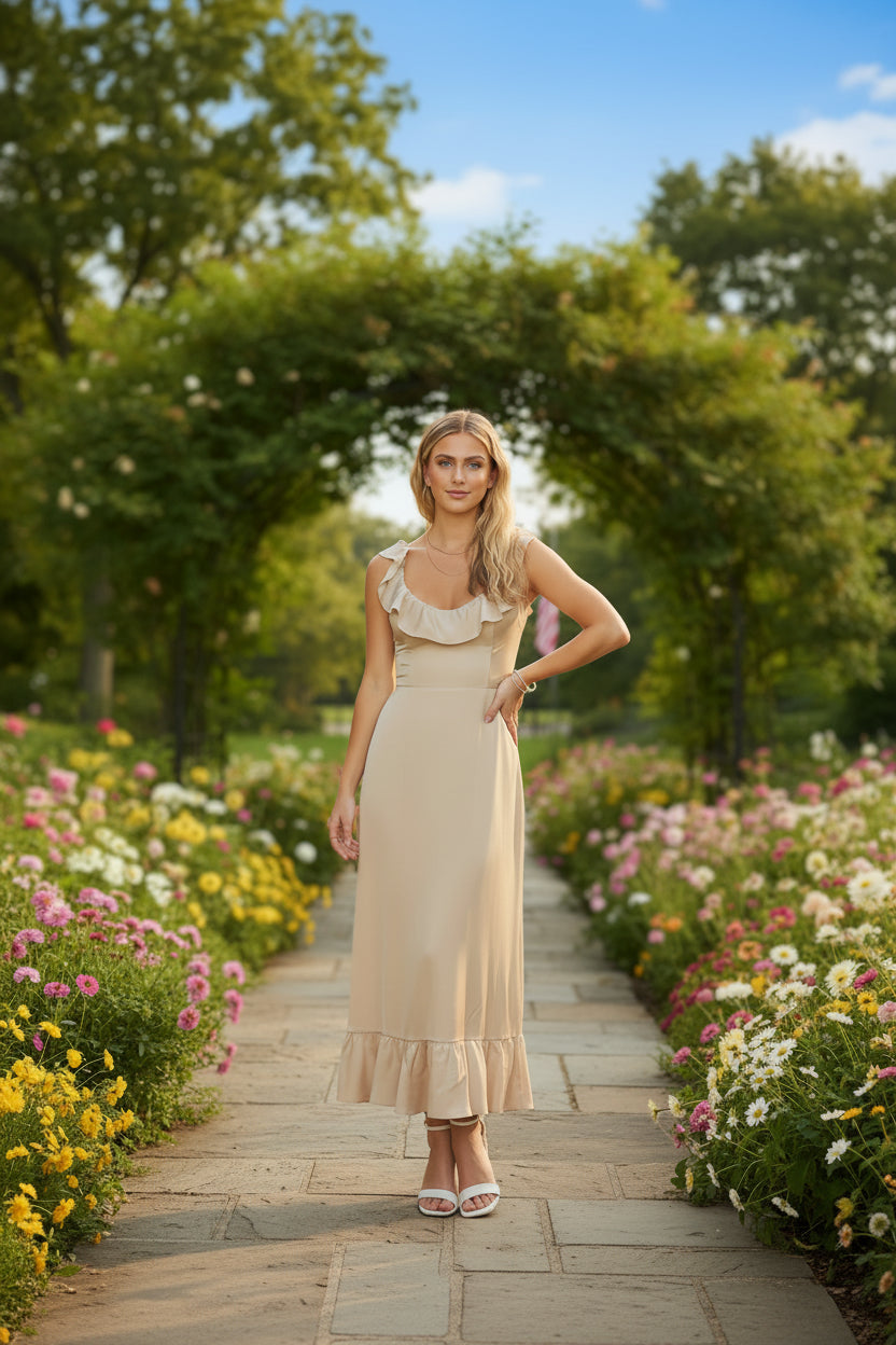 Lace Up Summer Dress for Women