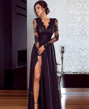 V-Neck Lace Gala Dress - Elegant Summer Long Dress