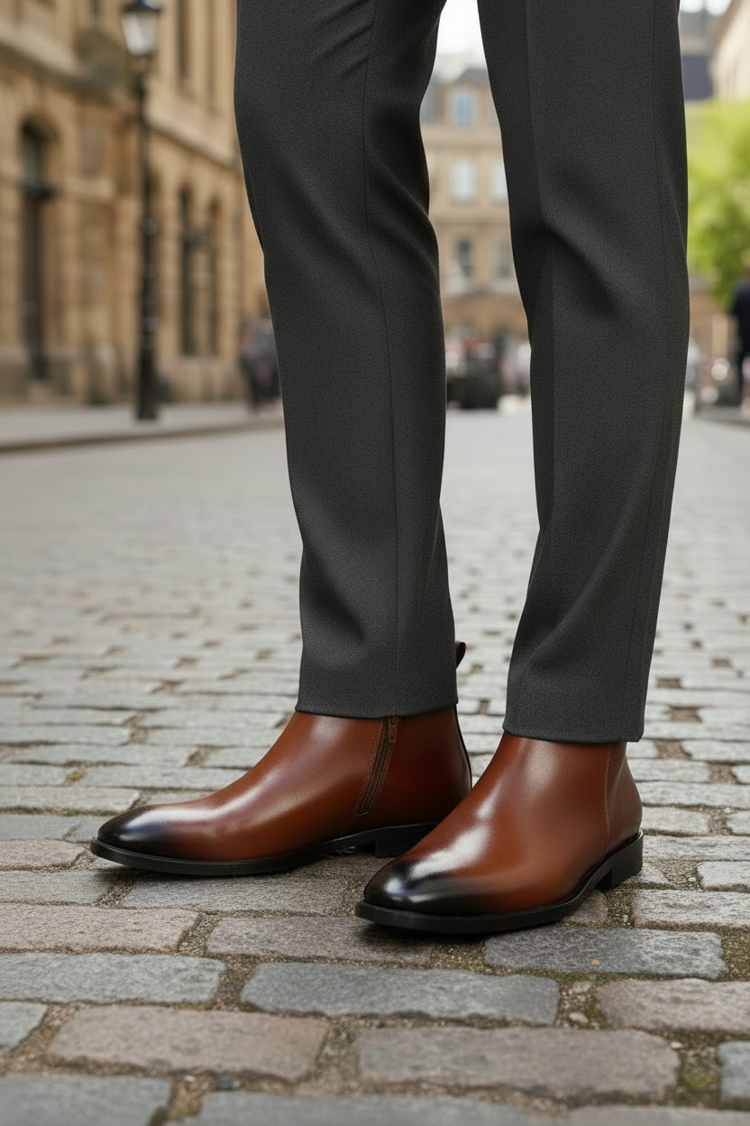 Enzo Men's Leather Dress Shoes & Chelsea Boots