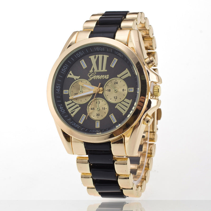 Luxury Geneva Steel Watch