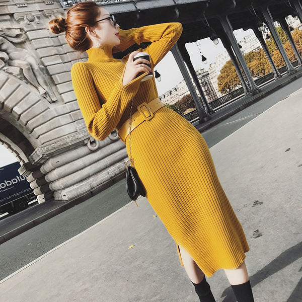 Chic Knit Sweater Dress