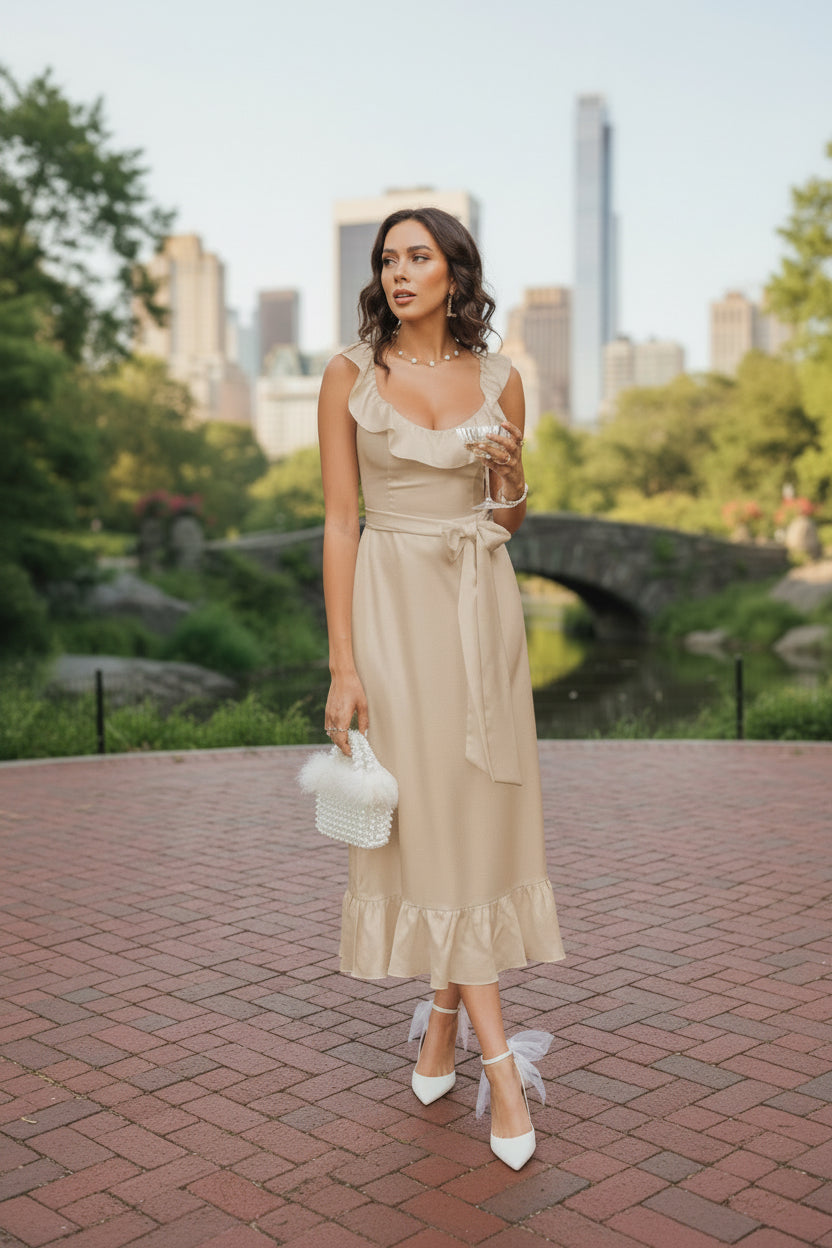 Lace Up Summer Dress for Women