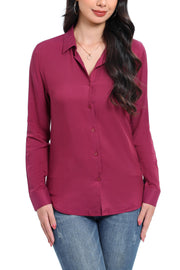 Silky Soft Women's Button-Down Shirt - Breathable & Stretch Fit