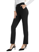 AFITNE High Rise Stretch Yoga Pants with Pockets - 29" Inseam / Black630 / Medium