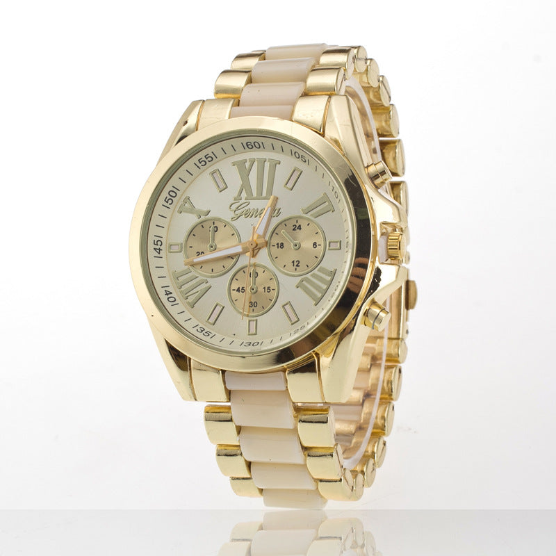 Luxury Geneva Steel Watch