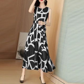 Elegant Summer Women’s O Neck Office Dress