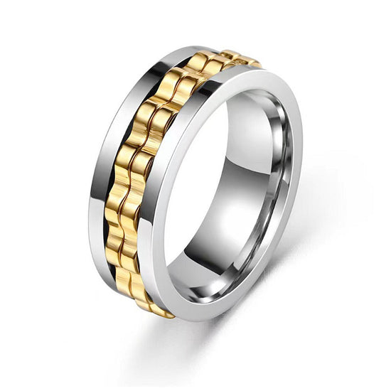 Titanium Steel Fidget Gear Ring