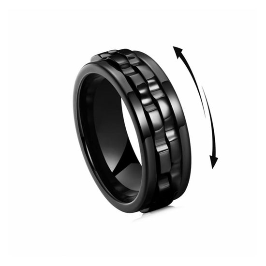 Titanium Steel Fidget Gear Ring