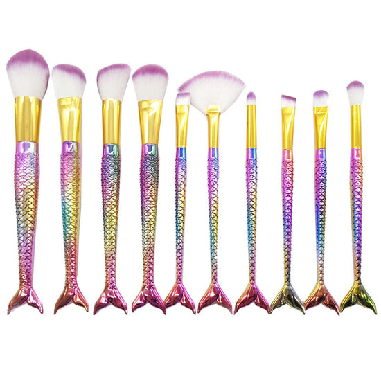 Mermaid Makeup Brush Set - Beauty Tools and Accessories