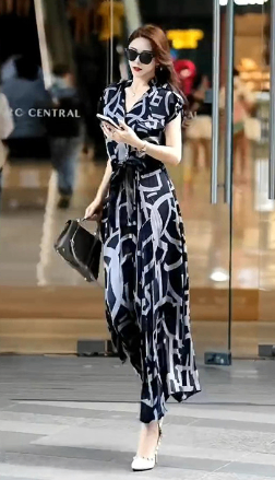 Elegant Summer Women’s O Neck Office Dress