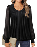Timeson Elegant Long-Sleeve Office Blouses 2024