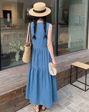 Denim Strap Dress for Women