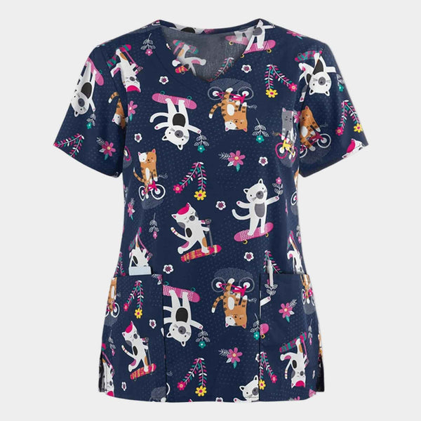 Chic Women’s Stretch Scrub Tops