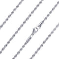 Ardú Mens Rope Chain - 28 inch 3mm Stainless Steel Plated | Waterproof & Tarnish Resistant | Heavy Jewellery for Men