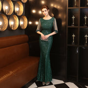 Sequined Long Sleeveless Dress for Women