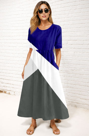 Royal Blue Off-Shoulder Maxi Dress