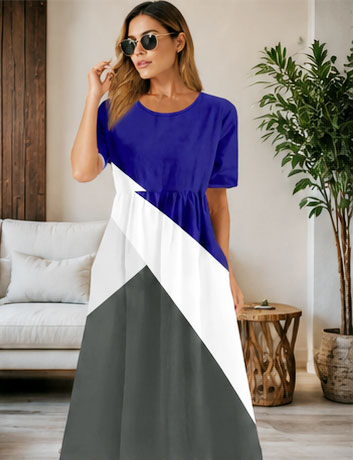 Royal Blue Off-Shoulder Maxi Dress