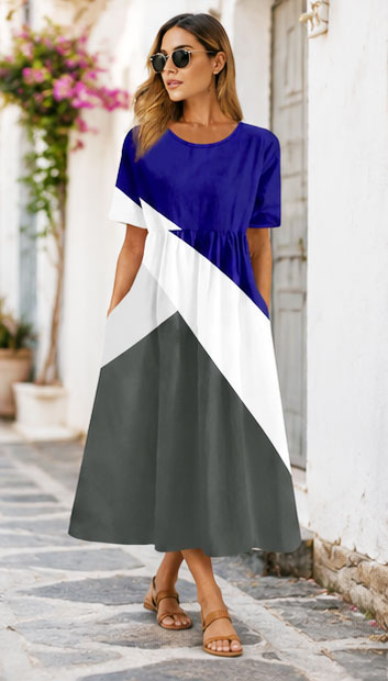 Royal Blue Off-Shoulder Maxi Dress
